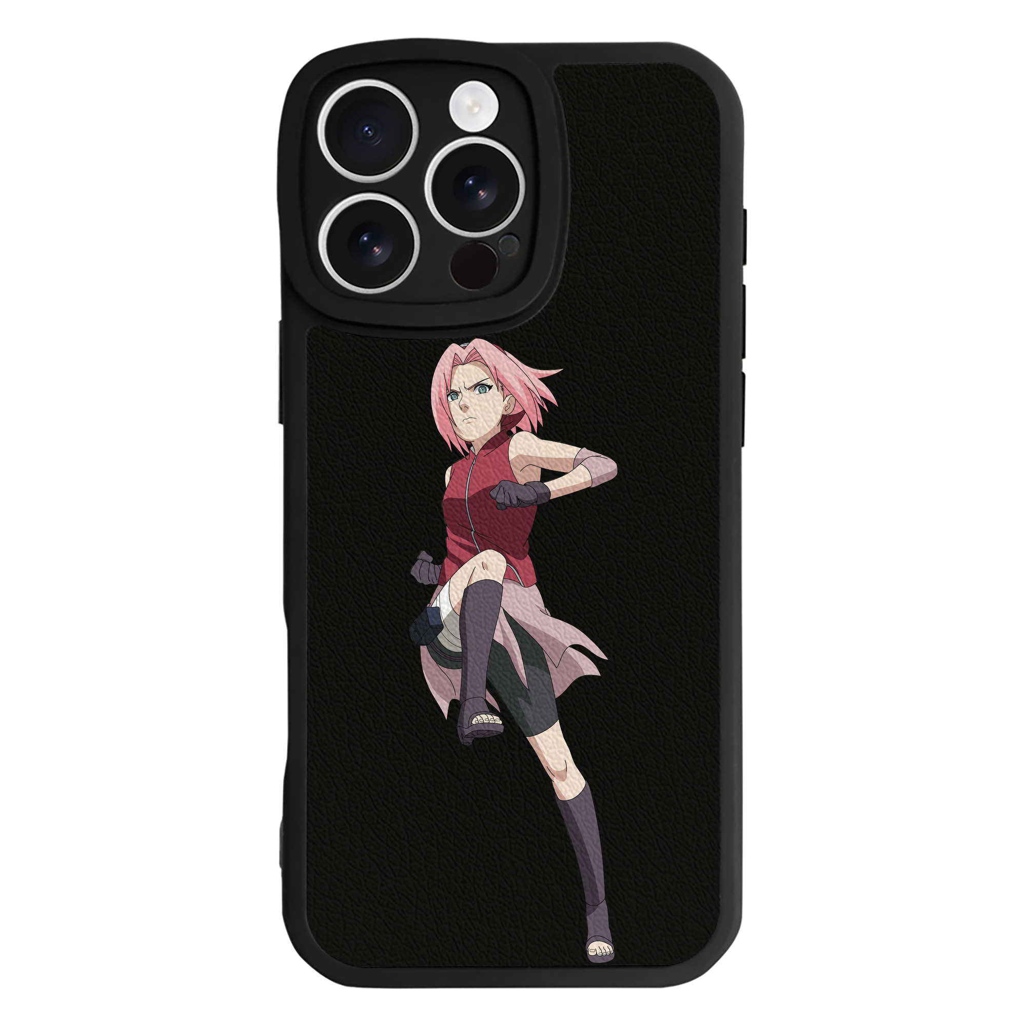 （画像用） NARUTO -ナルト- 春野サクラ Haruno Sakura 【iPhone 16シリーズ対応】シリコンスマホケース（レザー調） 材質：シリコン
